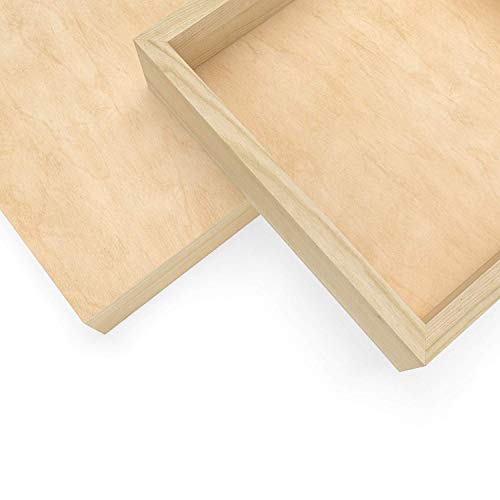 Arteza Wooden Canvas Board, 8x8 Inch, Pack of 5, Birch Wood, Cradled Artist Wood Panels for Painting, Encaustic Art, Wood Burning, Pouring, Use with ARTEZA