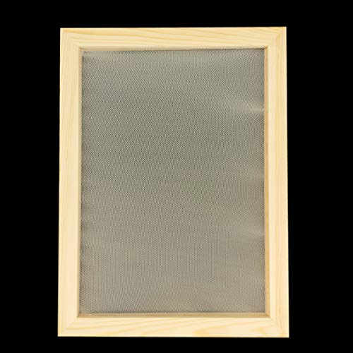 Worown A5 Size Paper Making Screen, Natural Wooden PaperMaking Mould, 7.5 x 10 inch Wooden Paper Making Frame for DIY Paper Craft and Dried Flower Worown