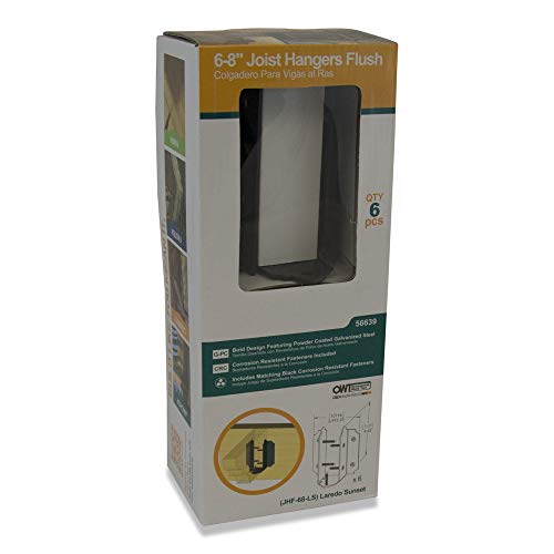 Ozco Building Products 56639 Laredo Sunset Joist Hanger Flush 6 to 8-inch, (6 per Pack) Ozco Building Products