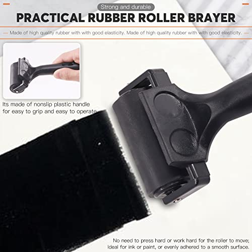 Rustark 12Pcs Rubber Stamp Making Kit with Stamp Block, Rubber Brayer Roller,Rubber and Wood Carving Cutting Tool, Block Printing Starter Tool Kit Rustark