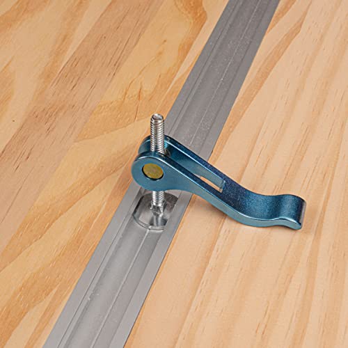 POWERTEC 71614 Miter T Locking Bolts, Improved Flange Bolt & T-Bolt Accessory for 3/4" x 3/8" Miter Gauge Slots on Table Saws, Router Table & Unisaw POWERTEC