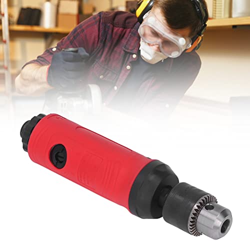 Inline Mini Air Drill with a 3/8 Keyless Chuck,20000rpm High Speed Straight Pneumatic Drill Set Power Reversible Air Drilling Tool Yunseity