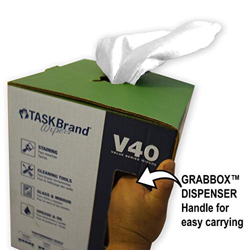 TaskBrand N-V040CGW Center Pull Wipers White 10 x 12 (Roll of 200) TaskBrand