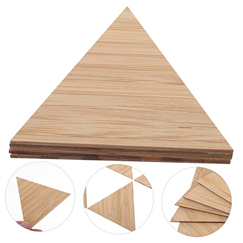 MAGICLULU 5pcs DIY Hand Painting Triangle Wood Slices Unfinished Wood Chip Rustic Wood Slices Kids Crafts Wood Log Wood Cutout Shapes Toys for Kids MAGICLULU