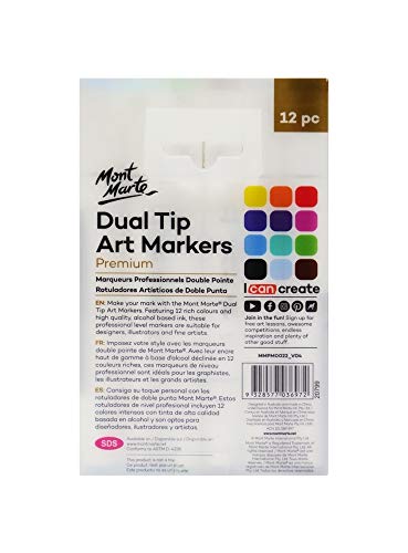 Dual Tip Art Markers (12pc) Mont Marte