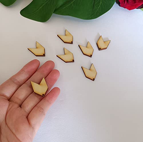 30pcs of Blank Wood Earring Makings,Blank Sublimation Chevron Earrings,Unfinished Earring Pendants (1.0'') MEYA