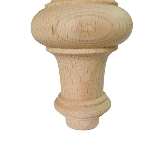 Btibpse 6" Wood Furniture Legs Unfinished Sofa Bun Feet for Cabinet, Chair, Loveseat, Ottoman, Dresser Foot Replacement Set of 4 Btibpse