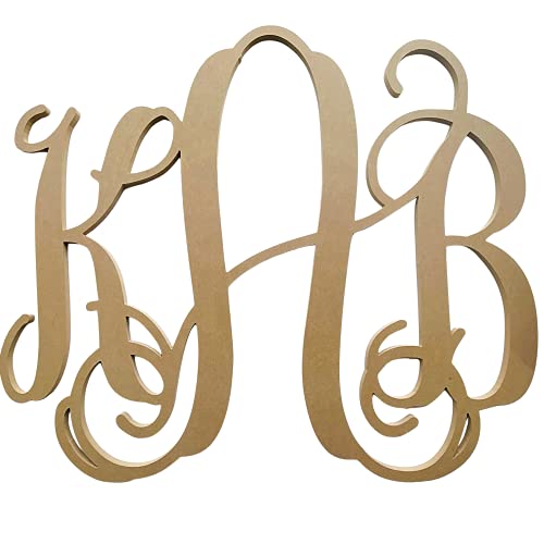 Wooden Craft Cutouts 6in-10in, 3-Letter Wooden Monogram, Unfinished Wood Letters, Nursery Decor, Wood Wall Hanging, Wall Art, DIY, Car Charm Wooden Craft Cutouts