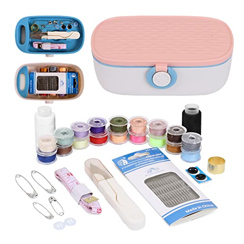  104 Pcs Premium Sewing Kit, Portable Needle and Thread Kit for  Beginners, Travelers and Adults, DIY Sewing Supplies with 18 Color Threads,  24 Needles, Seam Ripper, Scissors, Thimble etc
