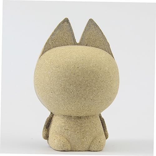 EXCEART 2pcs Blank Wood 3D Cat Crafts Wood Cat Centerpiece Blank Wood Figures Wood Peg Doll People Easter Craft Supplies Toys for Kids Wood Toys EXCEART