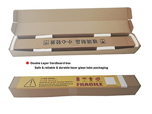 LD-Teemm CO2 Laser Tube, 40W CO2 Laser Tube with Coating 40 watt Length 700mm Dia. 50mm, Wire Pre-Connected for CO2 Laser Cutter Laser Engraving LD-Teemm