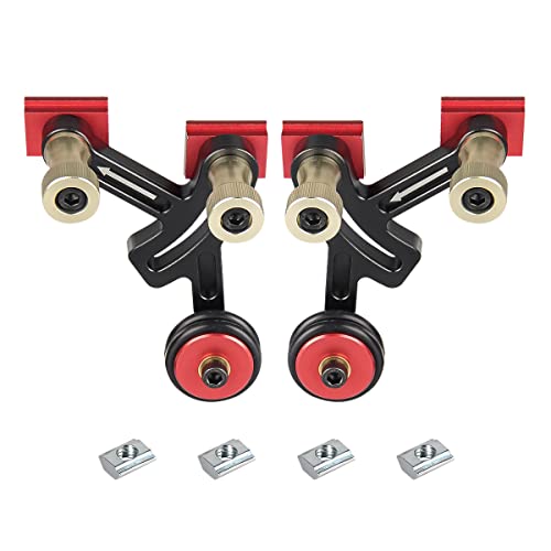 Toolcool Clear Cut Precision Stock Guides One Way Bearing Roller Feeder Upgraded Featherboard Safety Feeding for Router Table Saw Toolcool