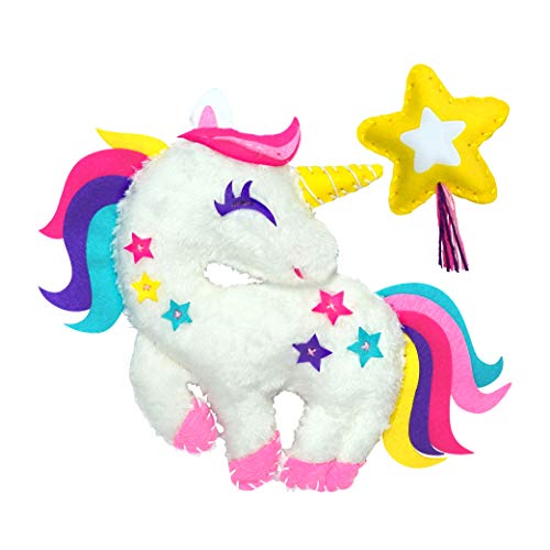 C.S. Kids Magic World DIY Personalised Unicorn Sewing Kit |Frist Sewing Arts & Crafts Gifts | Educational Sewing Kit for Kids | Sew Your Own Unicorn C.S.KIDS