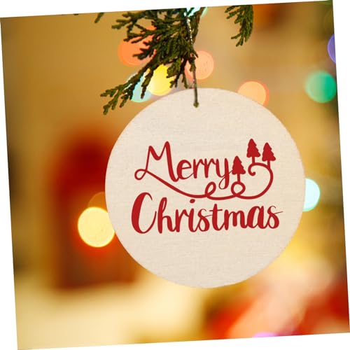 Tofficu 20pcs DIY Graffiti Wood Chips Christmas Decor Wooden Plate Decoupage Paper Round Cutout Tiles Unfinished Wood Circles Unfinished Wooden Board Tofficu