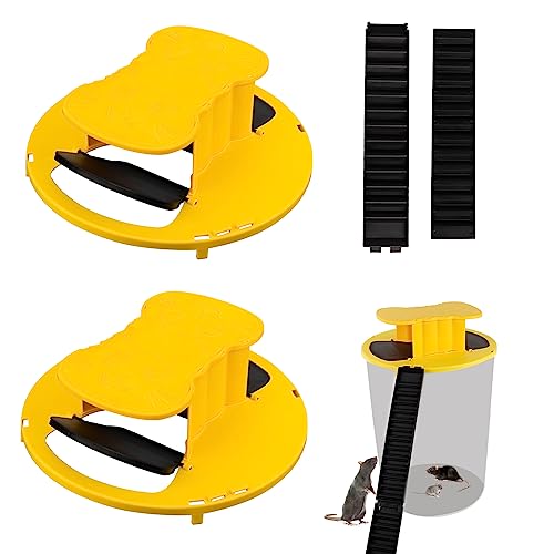 Mouse Trap Bucket,Bucket Lid Mouse Rat Trap, Reusable Humane Mouse Traps for Indoor Outdoor,Automatic Reset Bucket Lid Mouse Trap,5 Gallon Bucket ABEIER