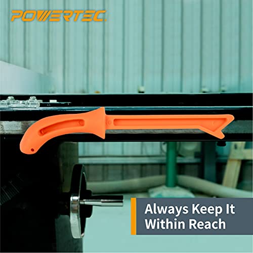 POWERTEC 71029 Magnetic Push Stick for Table Saw, Router Table, Jointer Applications, 11.5 Inch Ergonomic Design w/Embedded Magnets in Handle POWERTEC