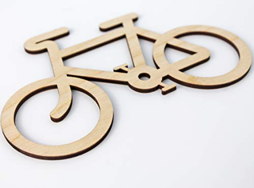 Bicycle Bike Unfinished Wood Laser Cut Out Cutout Shape Crafts Sign DIY Ready to Paint or Stain Texan Wood Crafts