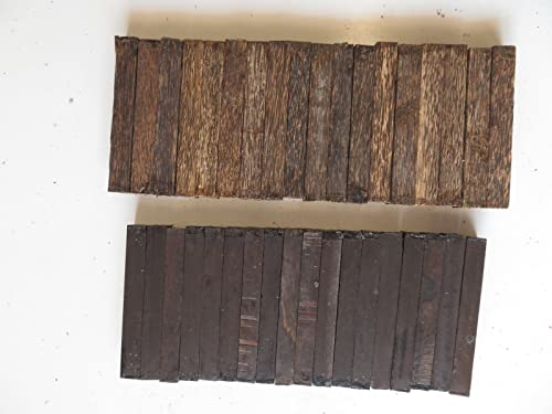 36 Pack, Ebony & Black Palm Pen Blanks Wood Turning 3/4" X 3/4" X 4 & 5" Suitable Wood Pieces for Wood Crafts and Projects Generic