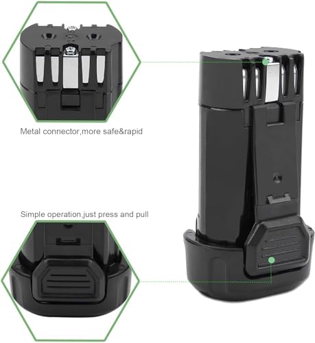 Hanaix 2Pack 2000mAh 8V MAX Replacement Battery for DEWALT DCB080 DCB095 DCF682 DW4390 DCF680N1 DCF680N2 DCF680G2 Li-ion Battery Hanaix