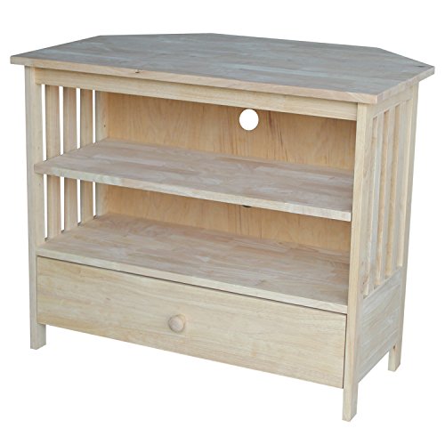 International Concepts Mission Corner TV Stand, Unfinished IC International Concepts