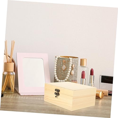 Yardenfun Box Solid Wood Jewelry Box Packing Hair Clip Organzier Necklace Storage Hairpin Storage Decor Jewelry Case Wood Storage Case Variety Paint Yardenfun