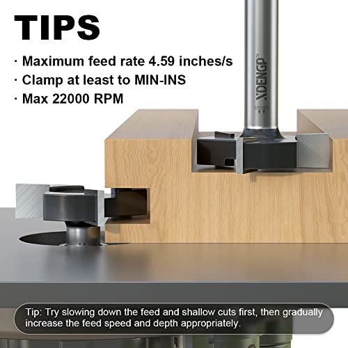 XDENGP CNC Spoilboard Surfacing Planer Router Bit 1/2 Inch Shank, 2-Inch Cutting Diameter, Slab Flattening Bottom Cleaning Wood Planing Leveling XDENGP
