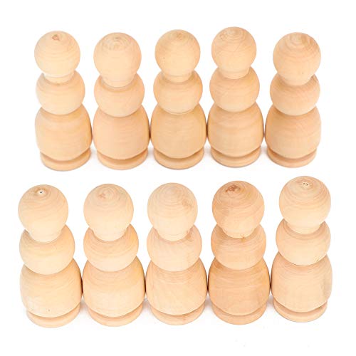 20Pcs Wooden Peg Dolls, Unfinished Wood People Bodies Shapes Figures for DIY Painting, Decoration, Peg Game, 2.7in Height Pssopp