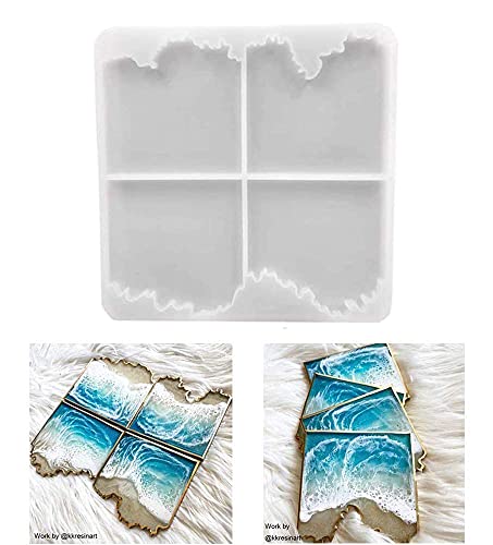 6 Pack Geode Coaster Molds for Resin + ResinWorld Resin Coaster Molds ResinWorld