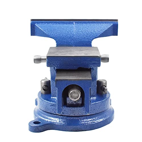 kimllier 5 Inch Heavy Duty Bench Vise with Anvil 360 Degree Swivel Locking Base Bench Clamp, Fit for Clamping Fixing Equipment Home or Industrial kimllier