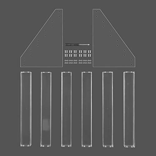 BTremary Clear Nail Polish Paint Organizer Holder Rack Shelf 6 Tier Acrylic Tattoo Ink Essential Oil Display Stand Holds Up to 56-96 Bottles. BTremary