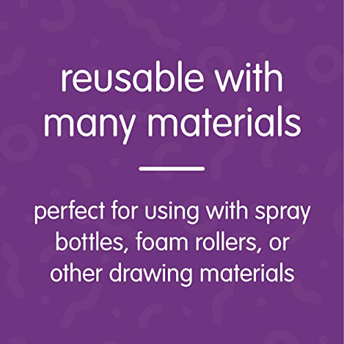 Colorations - EANST Animal Shape Stencils Set of 12 8" Plastic Stencils for Kids Arts and Crafts Material Colorations