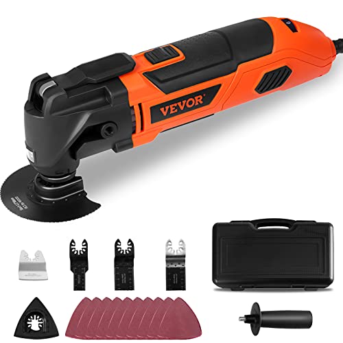 VEVOR Multitool Oscillating Tool Corded 2.5 Amp, Oscillating Saw Tool with LED Light, 6 Variable Speeds, 3.1° Oscillating Angle, 11000-22000 OPM, VEVOR