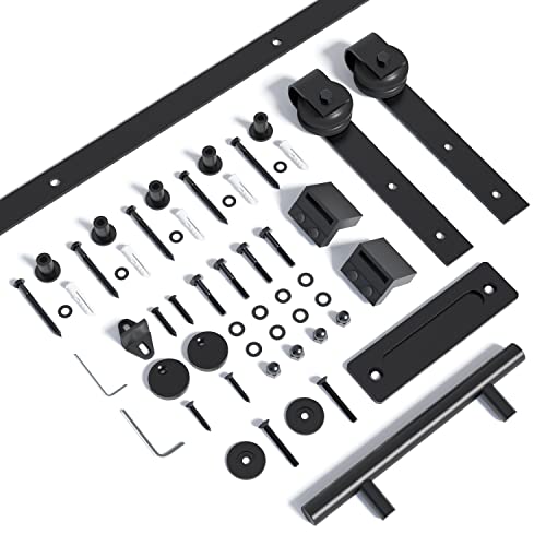 Brosisincorp 36 x 84 inch Barn Door with 6.6ft Hardware Kit Included, Unfinished Solid Pine Wood Sliding Barn Doors Panel for Interior, Easy to Brosisincorp