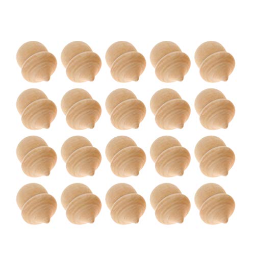 Healifty Unfinished Wood Acorn DIY Natural Wooden Acorn for Arts and Crafts for Children Kid Graffiti Rustic Wedding Party Decorations 30pcs Healifty