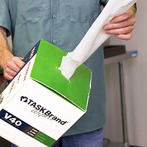 TaskBrand N-V040CGW Center Pull Wipers White 10 x 12 (Roll of 200) TaskBrand