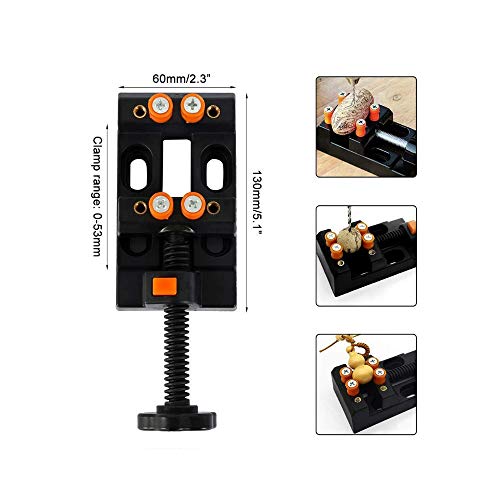 Sourcemall Universal Mini Drill Press Vise Clamp Table Bench Vice for Jewelry Walnut Nuclear Watch Repairing Clip On DIY Sculpture Craft Carving Sourcemall