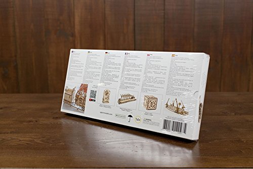 UGEARS Locomotive with Tender Mechanical 3D Puzzle, Wooden Construction Set, Business Gift, Christmas and Thanksgiving Present, Adult Craft Set UGEARS