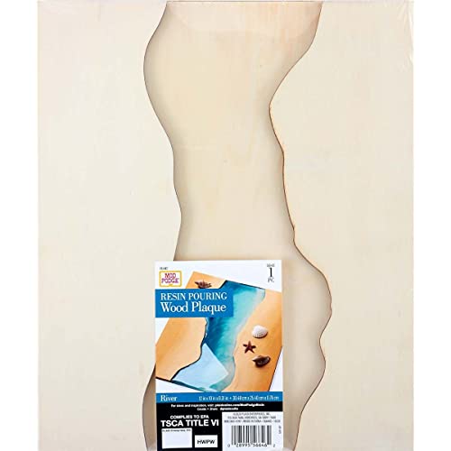 Mod Podge, River Plaque, 12" x 12" Surface for Epoxy, DIY Wood Pouring Supplies for Resin Arts and Crafts, 56646E, 1 Count (Pack of 1) Mod Podge