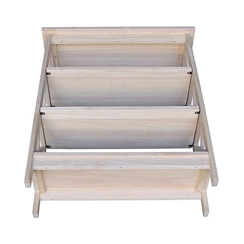 International Concepts 3-Tier X-Sided Bookcase, Unfinished IC International Concepts