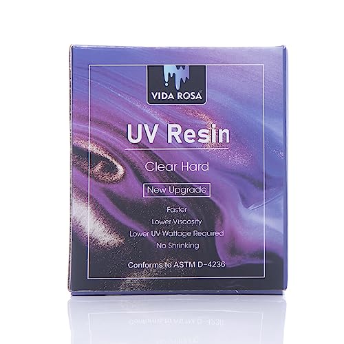 UV Resin 300g- VIDA ROSA Resin Crystal Clear Hard Ultraviolet Curing Epoxy Resin for Jewellry Making Art Pendants, Earrings, Necklaces, Bracelets, VidaRosa