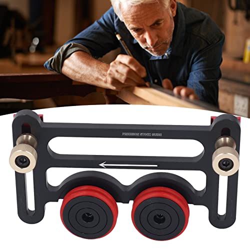 Precision Stock Guides for Table Saw, Dual Universal Featherboards with Sliding Blocks, Woodworking Double Wheel Bearing Stock Roller for Table Saw, Focket