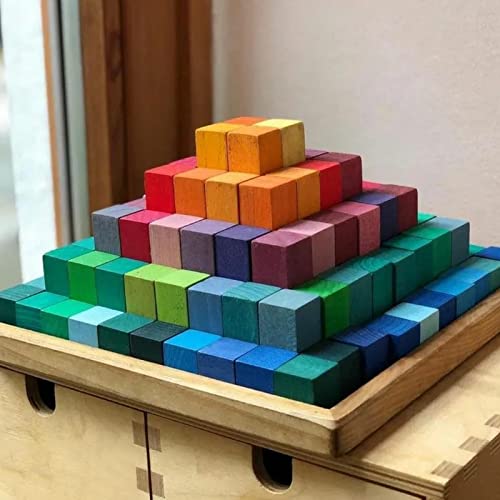 KEILEOHO 10 PCS 2.5 Inch Wooden Blocks, Unfinished Wooden Cubes, Solid Blank Square Blocks for Crafts, Painting, Puzzle Making, Decorating, DIY KEILEOHO