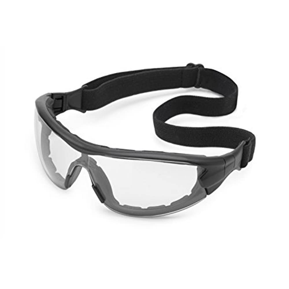 Gateway Safety 21GB79 Swap Wraparound Hybrid Eye Safety Glasses/Goggles, Clear Anti-Fog Lens, Black Frame with Foam Edge Gateway Safety