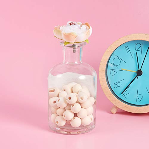 PH PandaHall Wooden Beads, 100pcs 12mm Unfinished Natural Round Wooden Spacer Beads Round Ball Wooden Loose Beads for Necklace Bracelet Hair Braids PH PandaHall