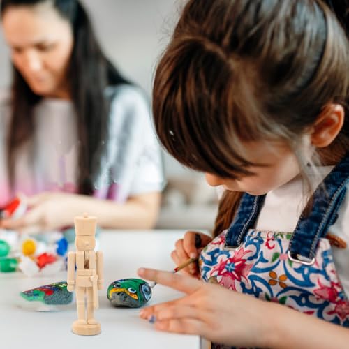 MAGICLULU 8Pcs Christmas Wooden Unfinished Nutcracker Wooden Nutcracker to Paint Unpainted Nutcracker for Christmas DIY Craft MAGICLULU