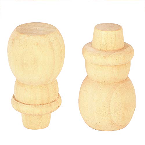 30Pcs Unfinished Wood Peg Dolls, Snowman Wooden Tiny Doll Wood Snowman Figures Wooden Peg People for Craft Art Projects and Decoration HERCHR