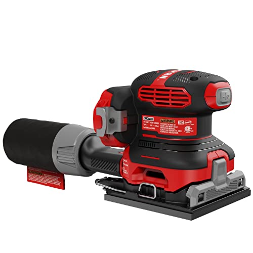 CRAFTSMAN V20 Sander, Cordless, 1/4 Sheet Sander, 9,000-12,000 OPM Bare Tool Only (CMCW222B) Craftsman