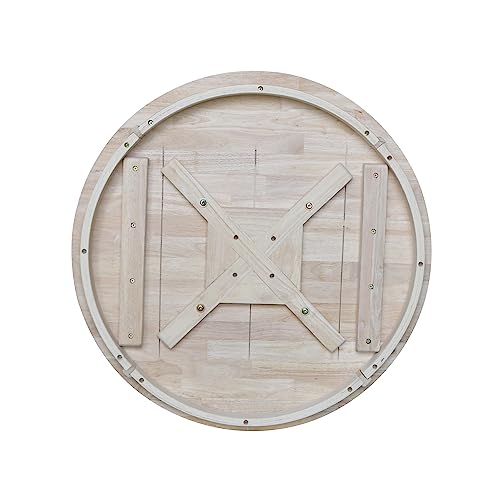 IC International Concepts K-30RT Dining Table, 30 in, Unfinished IC International Concepts