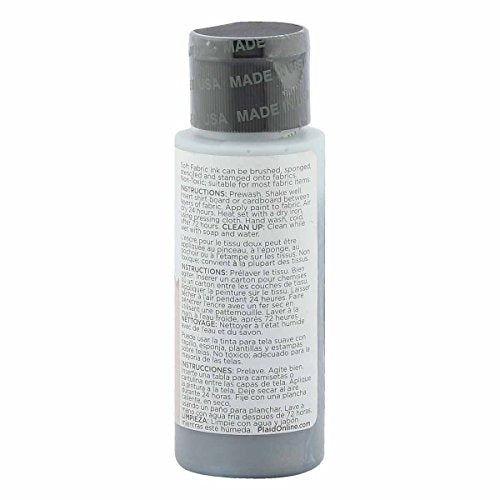 Fabric Creations Fabric Ink in Assorted Colors (2-Ounce), Metallic Sterling Silver Mod Podge