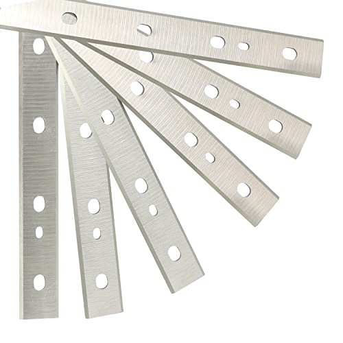 Planer Blades Knives for DeWalt DW735 7352 735X Thickness Planers with 13 Inch HSS Replacement Double edge 2 Set (6 pcs) Asieg Tool